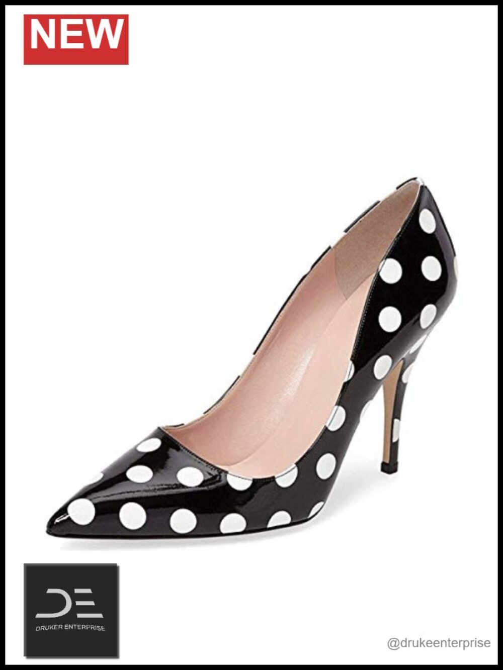YDN Women's Pointed Toe Mid Heel Pumps Slip on Stiletto Slide Dress Shoe Party